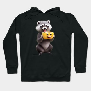 Raccoon Eating Cheese Hoodie